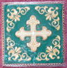Green Embroidered Chalice Pall